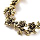 Bracelet chaîne à maillons en alliage de fleurs vintage pour femmes BJEW-A140-02AG-2