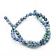 Chapelets de perle ronde en jade d'un océan blanc synthétique G-M165-10mm-13-2