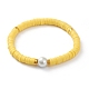 Bracelets élastiques faits à la main de perles heishi en pâte polymère BJEW-JB05759-02-1