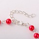 Trendy Glass Pearl Anklets AJEW-AN00035-3