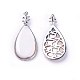 Natural White Shell Mother of Pearl Shell Pendants SSHEL-L011-13P-2