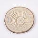 未染色の未完成の木製カボション  木のスライス  年輪  パパイヤホイップ  43~52x4.5mm WOOD-T011-23-2