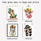SUPERDANT Cartoon Animal Wall Art Canvas Print Colorful Funny Animals Wall Painting Fog Cow Penguin Panda Giraffe Dog Pictures for Kids Bedroom Nursery Decor Artwork Unframed 6 PCS/Set AJEW-WH0173-155-7