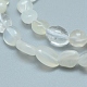 Natürlichen weißen Mondstein Perlen Stränge G-L550A-01-3