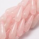 Brins de perles de quartz rose naturel G-E329-34-1