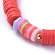 Handmade Polymer Clay Heishi Beads Stretch Bracelets BJEW-JB05088-03-2