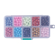 10 couleurs de perles de verre peintes DGLA-JP0001-04-2