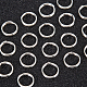Beebeecraft 20 pièces 925 anneaux en argent sterling à double boucle STER-BBC0002-11B-S-4