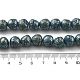 Galvanisierte natürliche Lavasteinperlenstränge&nbsp;G-A251-D01-01A-4