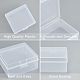 Benecreatppプラスチックボックス  フリップカバー  長方形  ホワイト  9.8x10.2x5cm  インナーサイズ：8.9x9.7センチメートル CON-BC0001-35-4