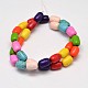 Dyed Barrel Synthetic Turquoise Beads Strands G-M142-04-2