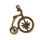 10PCS Antique Bronze Bike Tibetan Style Alloy Bicycle Pendants X-TIBEP-12818-AB-LF-2