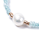 Verstellbarer Nylonfaden geflochtene Perlen Armbänder BJEW-JB04375-05-2