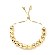 Bracelet coulissant en perles rondes en laiton plaqué en rack pour femme BJEW-B066-01A-03-1