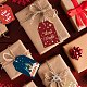 クリスマスのテーマの紙テープ  麻縄で  クリスマスツリーの装飾用  六角  クリスマステーマの模様  模様付き六角形：68x45x0.4mm  6pcs /シート DIY-I069-03D-5