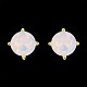 Romantic Brass Opalite Stud Earrings EJEW-BB20386-6