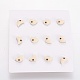 (vente d'usine de fêtes de bijoux) 304 boucles d'oreilles en acier inoxydable avec strass EJEW-F234-38P-3