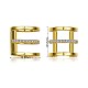 Brass Cuff Earrings and Hoop Earrings Sets EJEW-BB35145-4