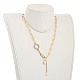 Stern-Lariat-Halsketten aus Messing NJEW-JN03041-03-6