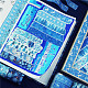 10 個 10 色の冬テーマ模様紙粘着テープ  スノーフレークロールステッカー  カード作成用  スクラップブック作り  日記  プランナー  封筒とノート  ミックスカラー  15x0.2mm  1pc /カラー DIY-G092-01-3