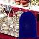 Ph pandahall 5 pièces sacs à cordon en velours bleu TP-WH0019-02-6