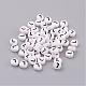 Flat Round with Letter L Acrylic Beads X-PL37C9070-L-1