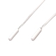 Boucles d'oreilles pendantes à longue chaîne en argent sterling plaqué rhodium 925 EJEW-P195-02P-3