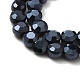 Chapelets de perles en verre électroplaqué EGLA-D019-35-4