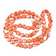 Chapelets de perles en verre opaque de couleur unie EGLA-N002-27-B02-2