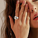 Shegrace 925 anillos de dedo de plata esterlina JR793A-3