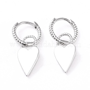 Серьги-кольца с подвесками из латуни EJEW-L234-002P