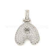 Латунные микропаве прозрачные подвески с фианитом KK-B099-01P-A
