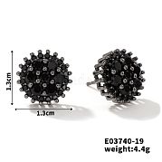 Шикарные латунные кубические серьги из циркония ZD1304-11