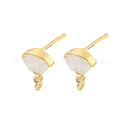 Серьги-гвоздики из циркония KK-P263-18KCG