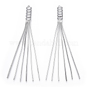 Большие подвески с кисточками из прозрачного стекла KK-T067-203P