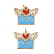 Латунные микро проложить кубического циркония подвески KK-L241-04G
