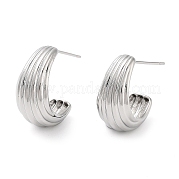 Серьги латунные гвоздики EJEW-K276-02P