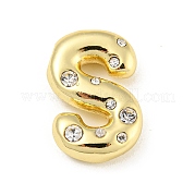 Латунные микропаве прозрачные подвески с фианитом KK-E093-04G-S