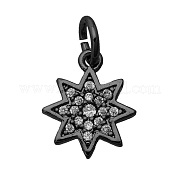 Латунные микропаве прозрачные кубические циркониевые подвески KK-T030-LA844-4X3