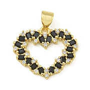 Подвески из кубического циркония с покрытием из латуни KK-U029-09G-02