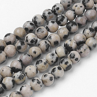 Natur Dalmatiner Jaspis Perle Stränge&nbsp;G-G735-68-4mm