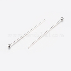 Perni a testa sferica in acciaio inossidabile 304 anti-ossidazione, colore acciaio inossidabile, 25x0.6mm, 22 gauge, testa: 2 mm