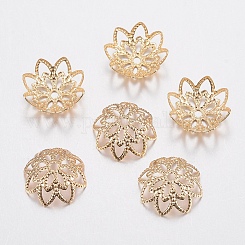 10PCS Enamel Flower Bead Caps Alloy Golden Bead End Spacers 9x4mm