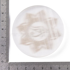 Dessous de verre plats et ronds en tranches de sélénite naturelle&nbsp;DJEW-C015-02B