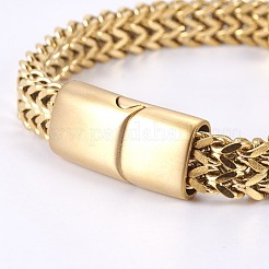 Weizenkettenarmbänder aus 304 Edelstahl&nbsp;BJEW-L655-020