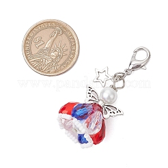 Decorazioni pendenti con perline di vetro a forma di angelo&nbsp;HJEW-MZ00201-03