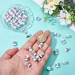 50 pièces de perles en porcelaine faites à la main&nbsp;PORC-PA0001-56A