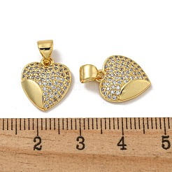 Pendentifs avec zircon cubiques à micro-pavés en laiton&nbsp;KK-N254-135E-G