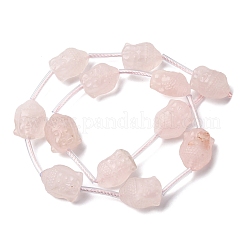 Natürlichen Rosenquarz Perlen Stränge&nbsp;G-K382-E01-01