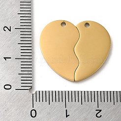 Pendentifs fendus en acier inoxydable 304 avec placage ionique (IP)&nbsp;STAS-K270-09G